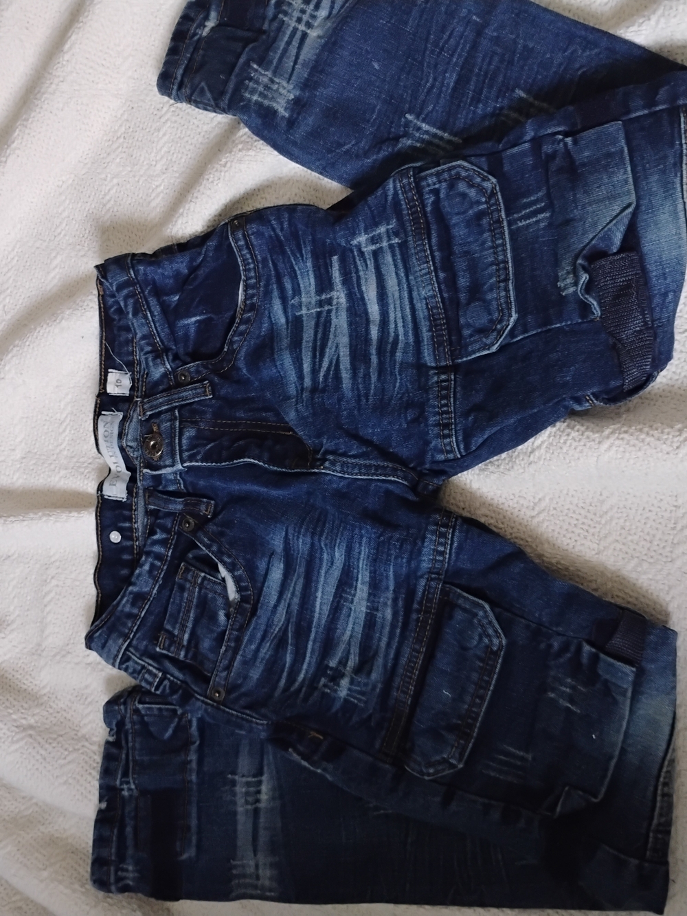 Kids Dark Blue Washed Denim Jeans